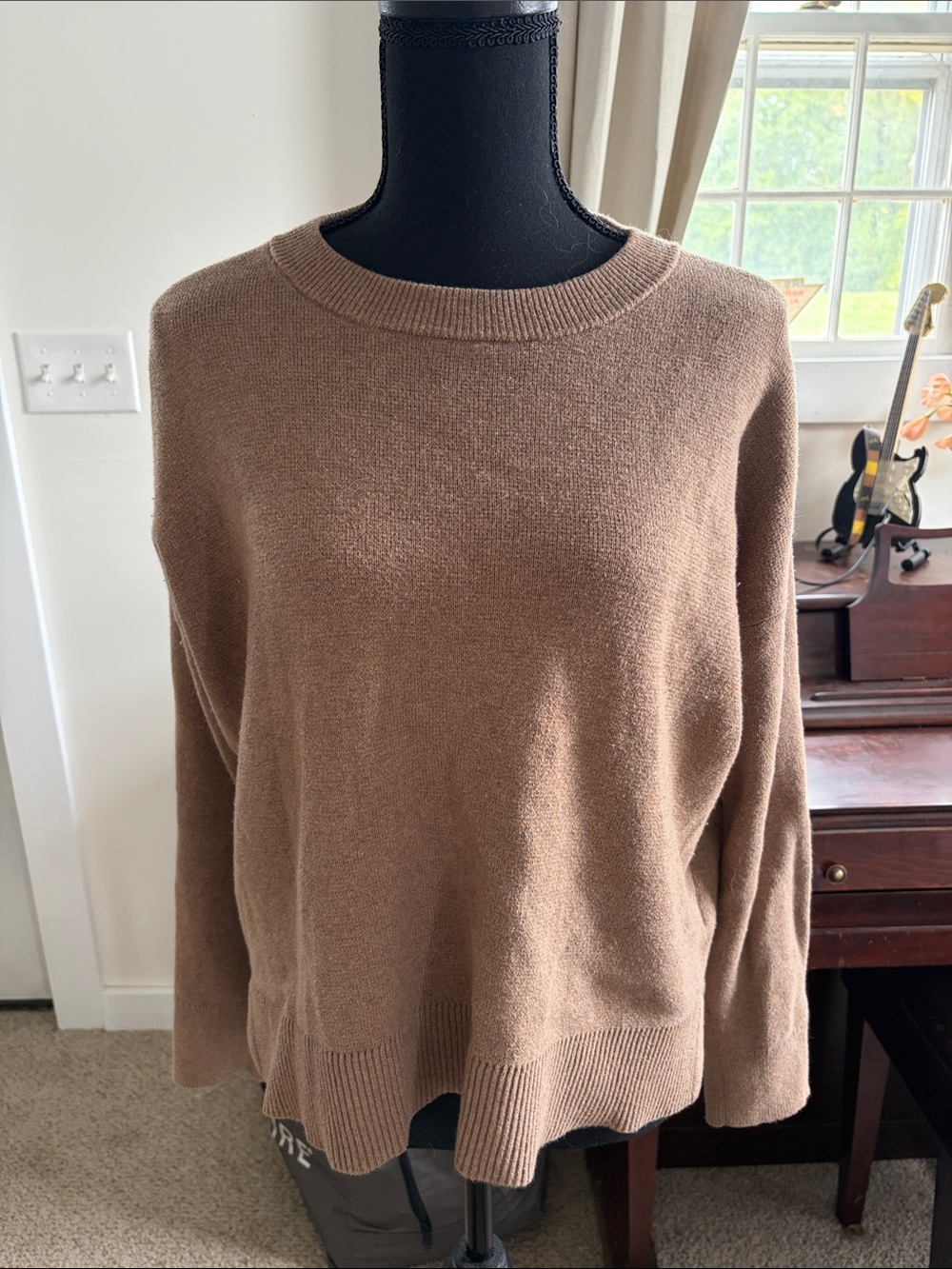 L.L. Bean Relaxed Cotton and Cashmere Crewneck Sweater